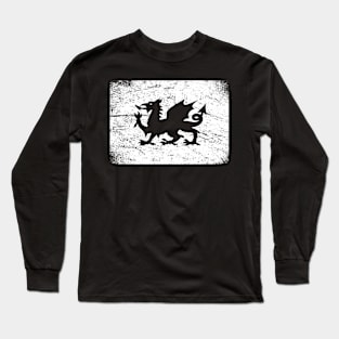 Distressed Medieval Dragon Flag Long Sleeve T-Shirt